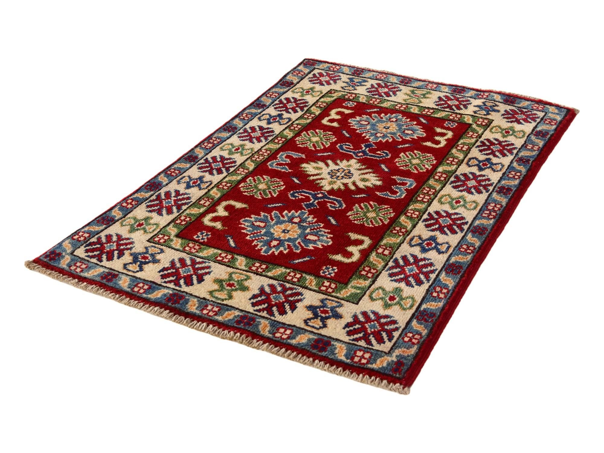 2' x 3' 1 Hand Knotted Kazak Rug