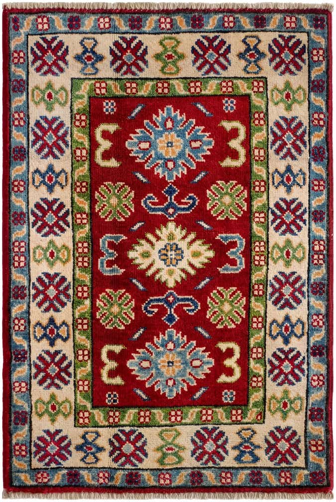 2' x 3' 1 Hand Knotted Kazak Rug