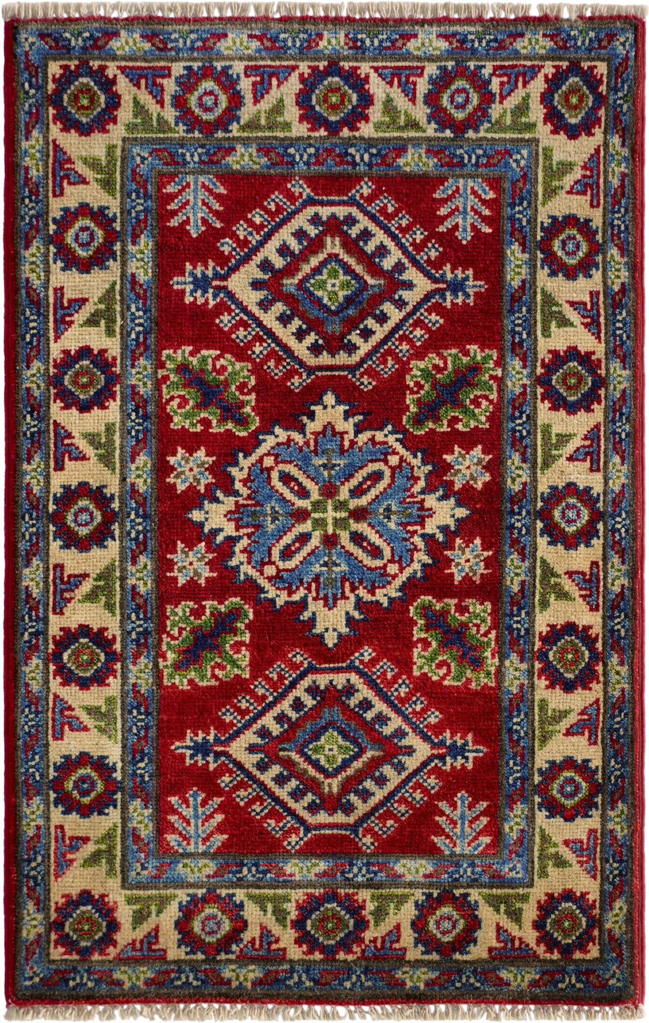 2' x 3' 2 Hand Knotted Kazak Rug