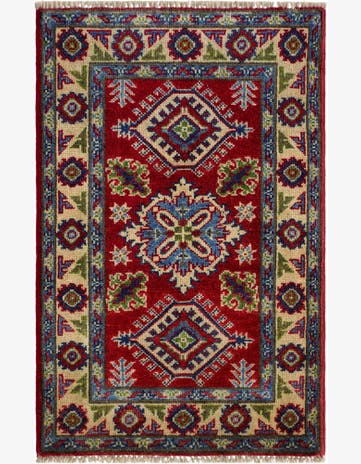 2' x 3' 2 Hand Knotted Kazak Rug