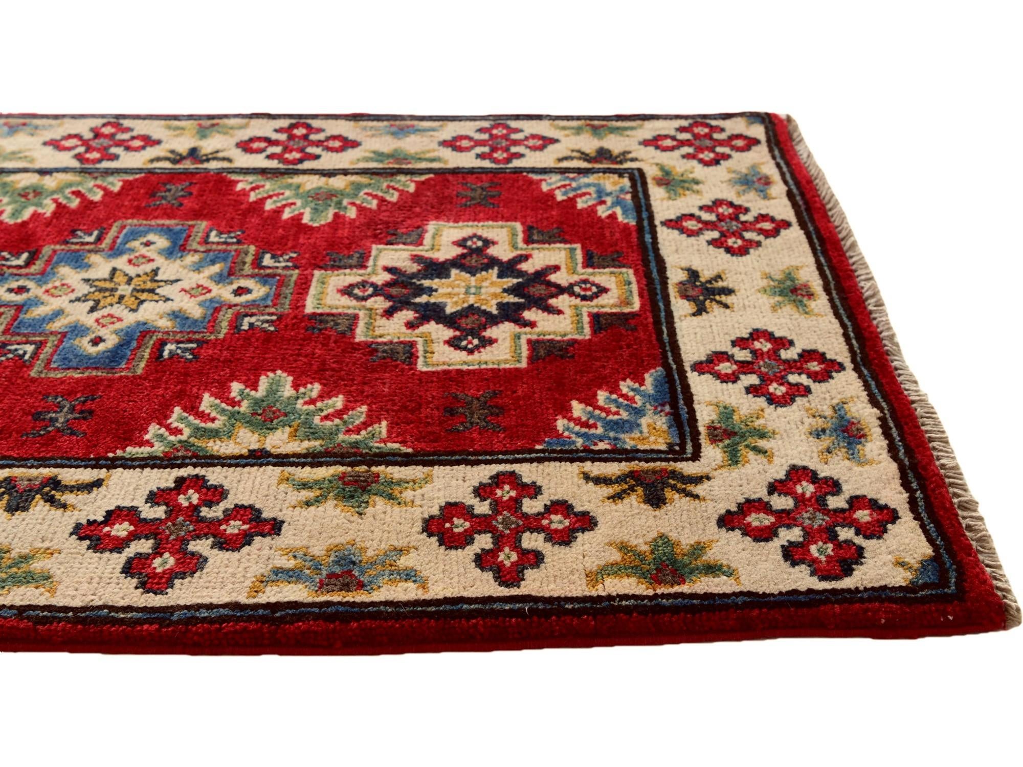 2' x 3' 1 Hand Knotted Kazak Rug