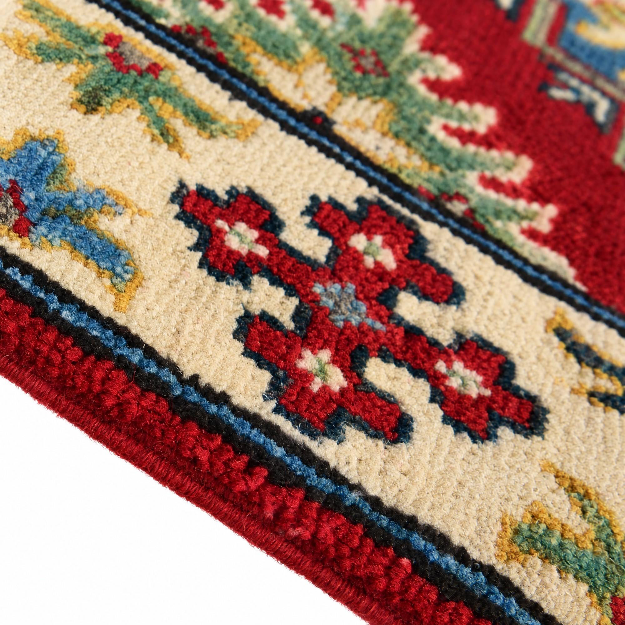 60cm x 95cm Hand Knotted Kazak Rug