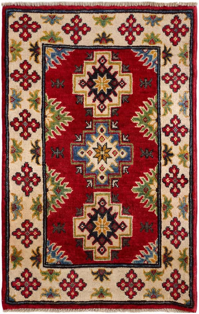 2' x 3' 1 Hand Knotted Kazak Rug