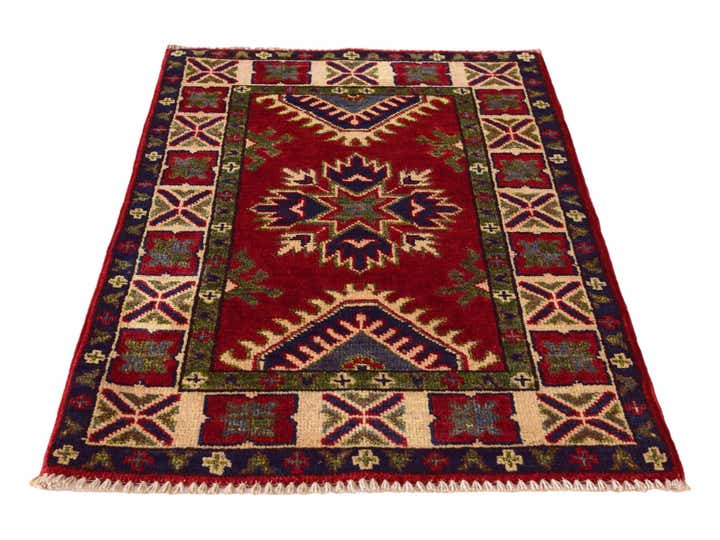 1' 11 x 3' 1 Hand Knotted Kazak Rug
