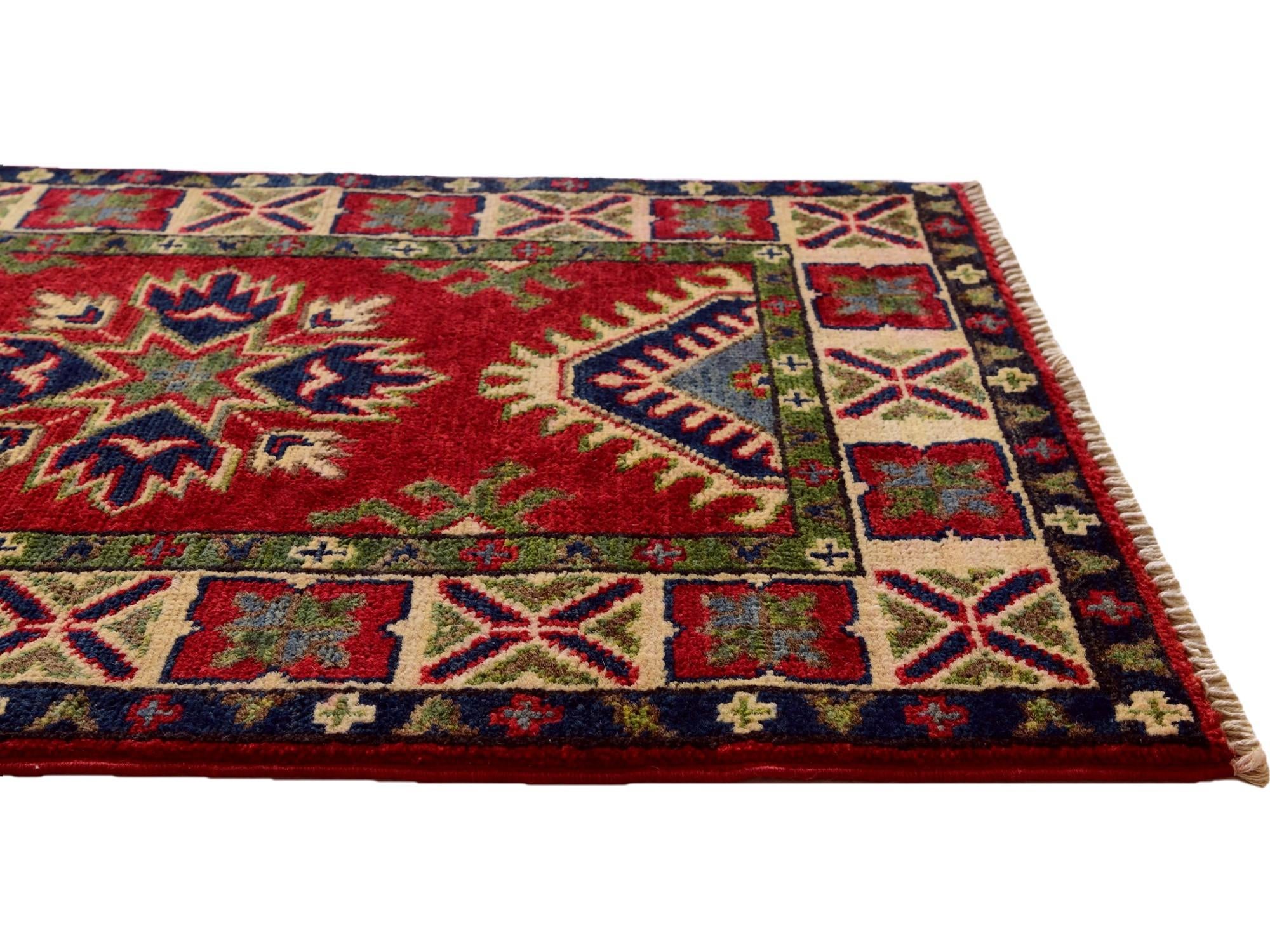 1' 11 x 3' 1 Hand Knotted Kazak Rug