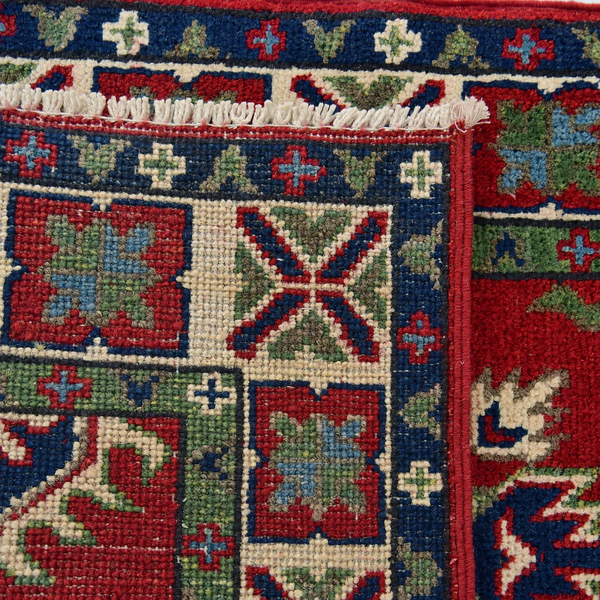 60cm x 95cm Hand Knotted Kazak Rug