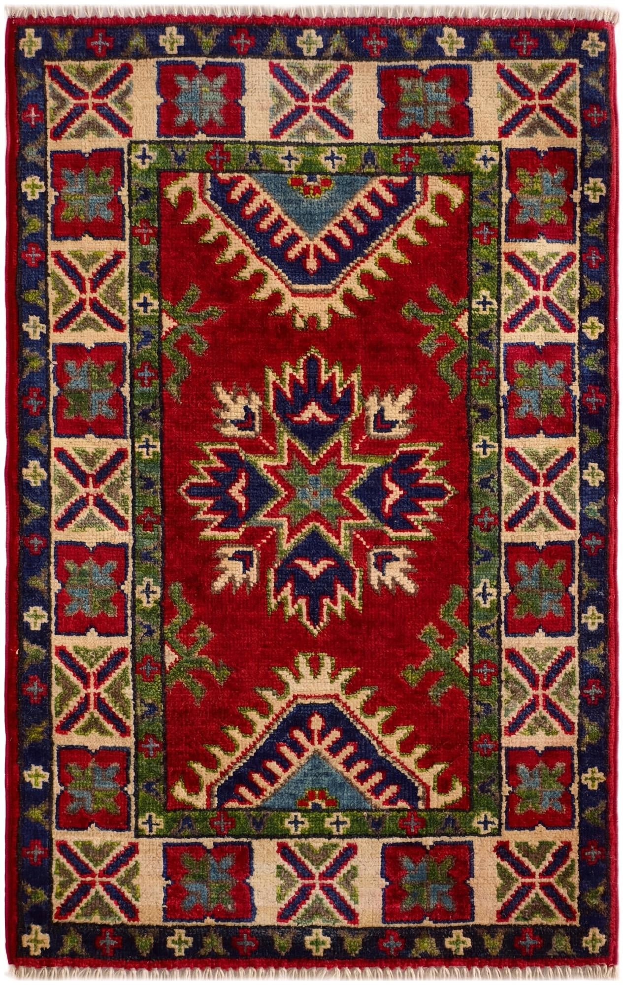1' 11 x 3' 1 Hand Knotted Kazak Rug