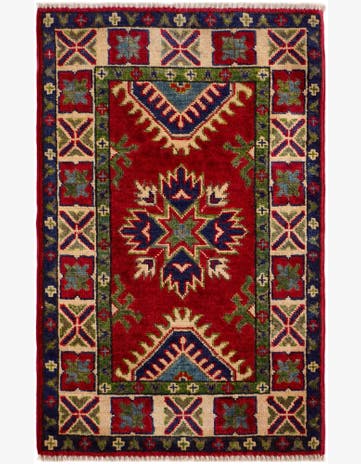 1' 11 x 3' 1 Hand Knotted Kazak Rug