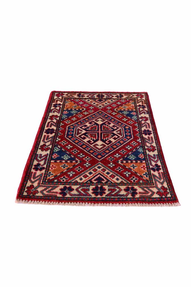 1' 11 x 2' 11 Hand Knotted Kazak Rug