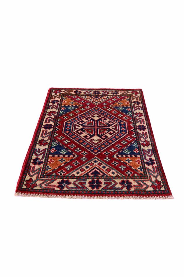 Detail image of 1' 11 x 2' 11 Hand Knotted Kazak Rug