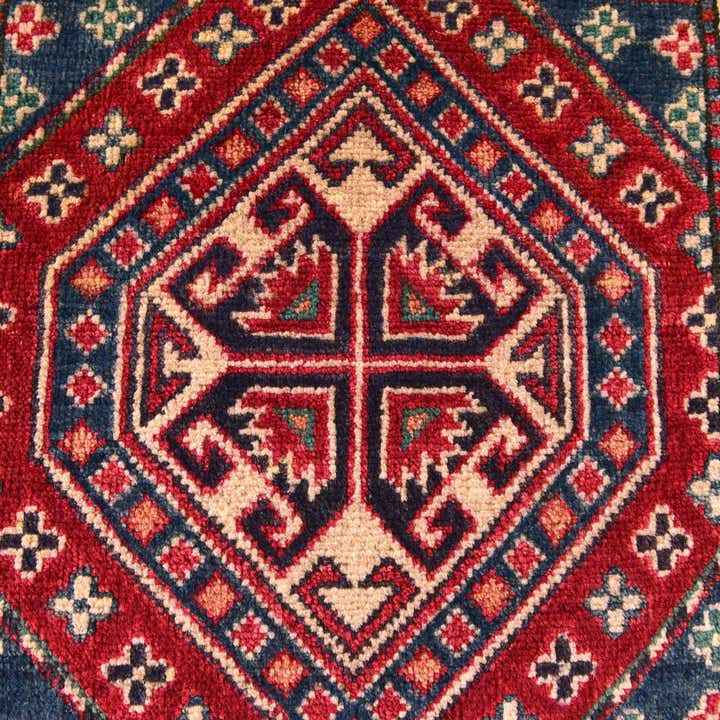 60cm x 90cm anudado a mano Kazak Alfombra