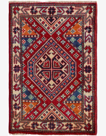1' 11 x 2' 11 Hand Knotted Kazak Rug