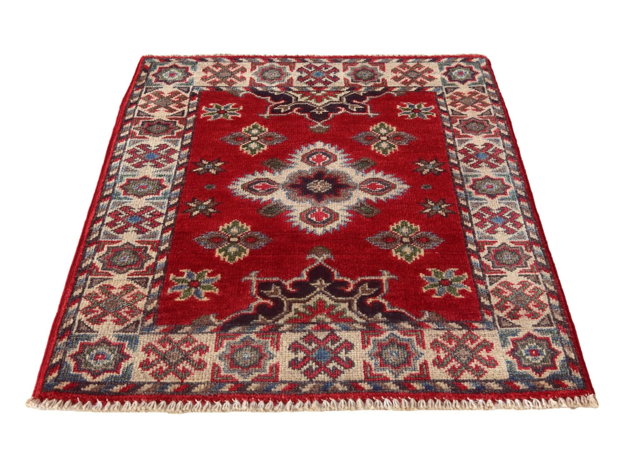 2' x 2' 9 Hand Knotted Kazak Rug