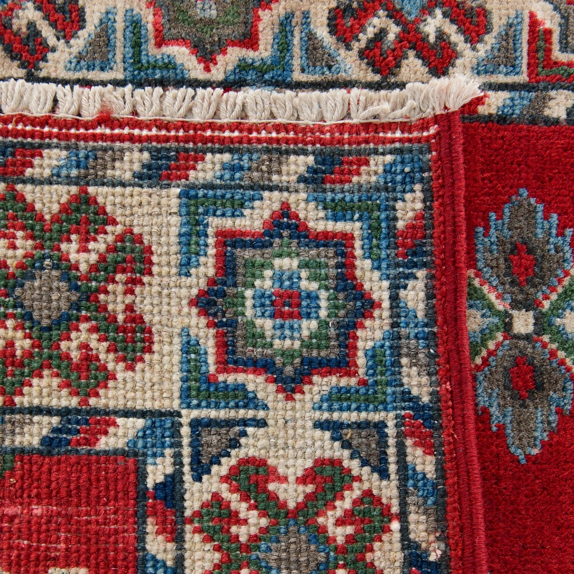 60cm x 85cm Hand Knotted Kazak Rug