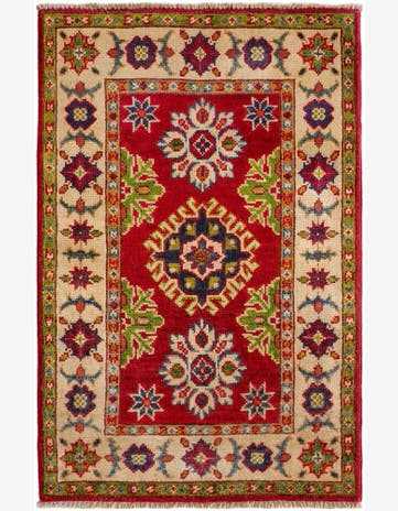 2' x 3' 3 Hand Knotted Kazak Rug