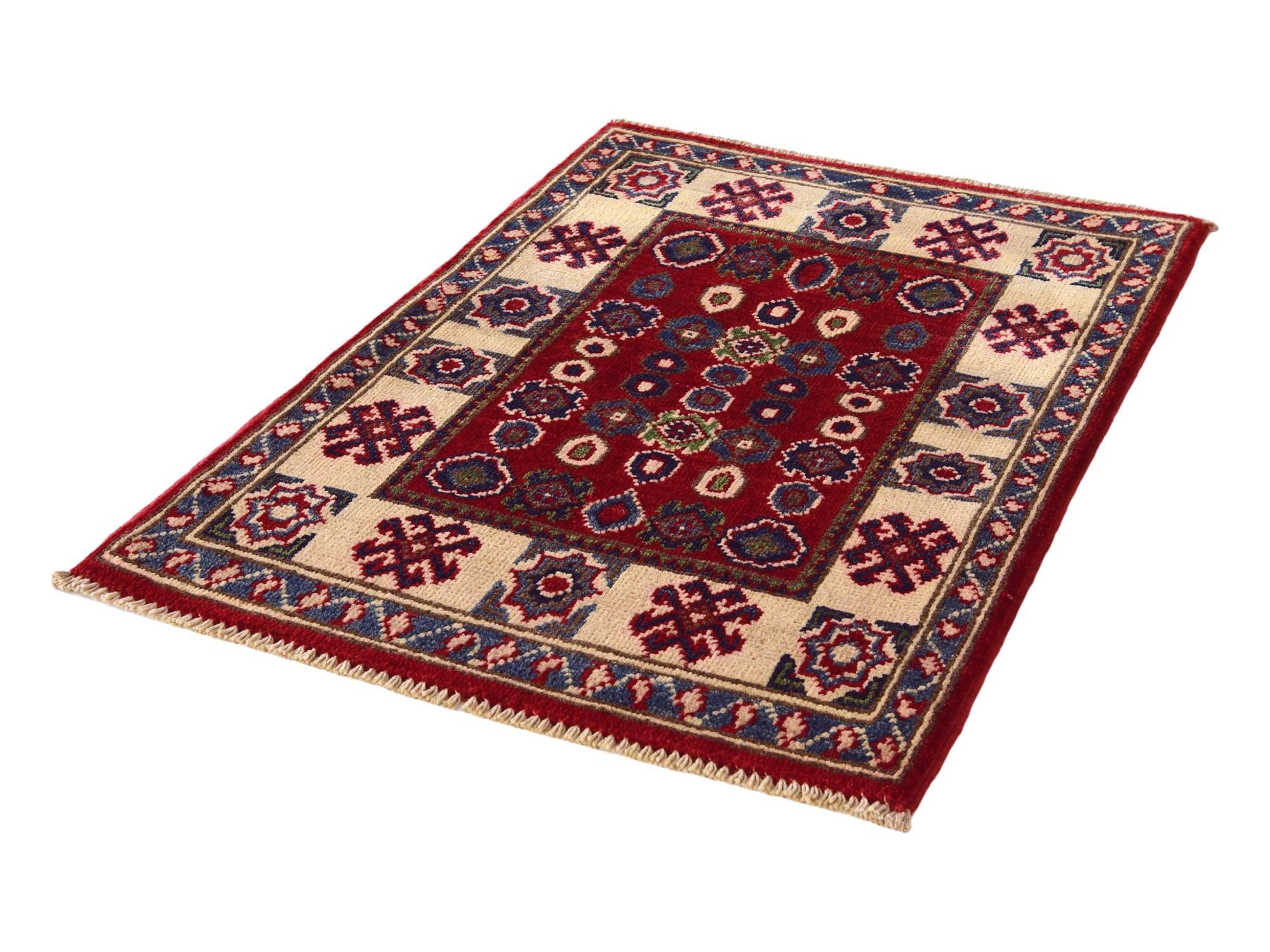 2' x 2' 11 Hand Knotted Kazak Rug