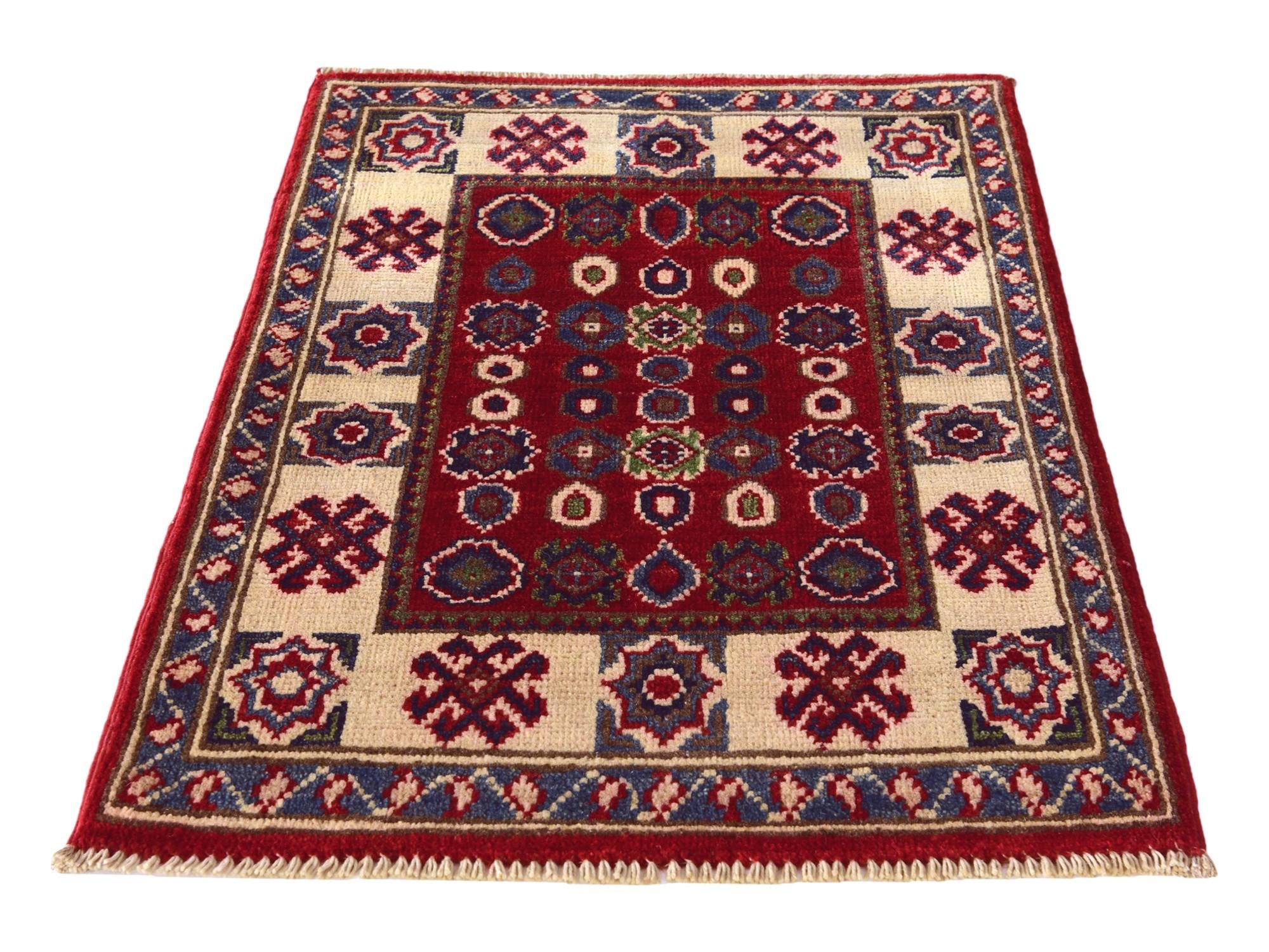 2' x 2' 11 Hand Knotted Kazak Rug