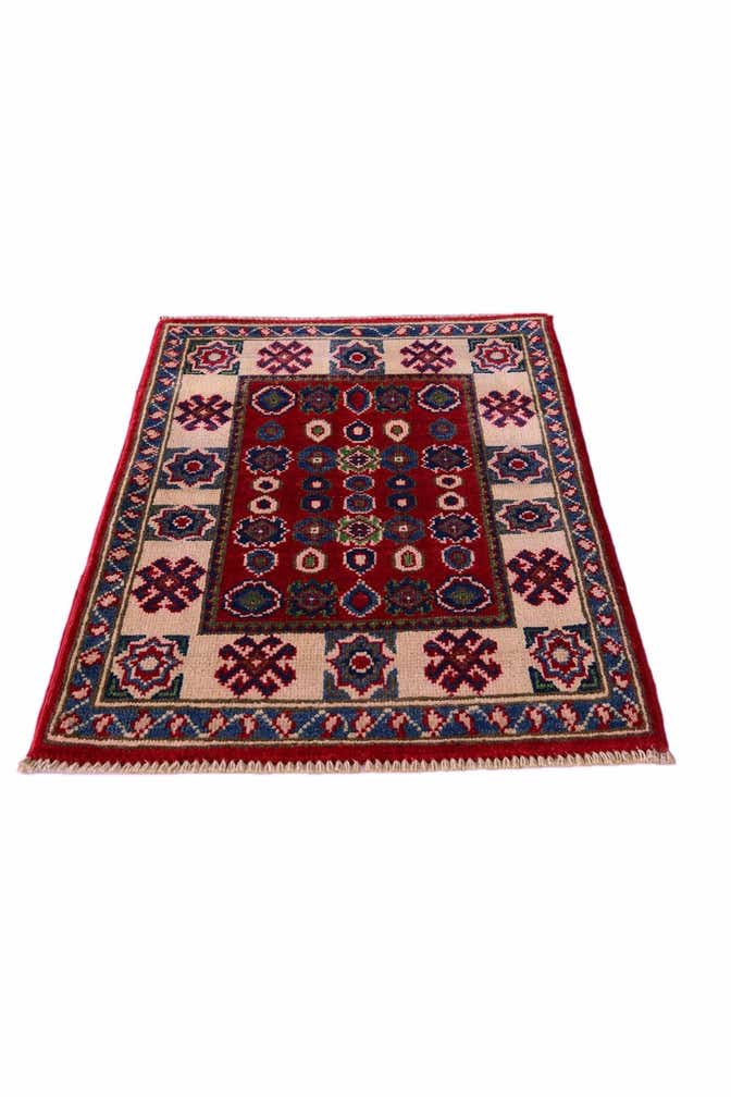 2' x 2' 11 Hand Knotted Kazak Rug