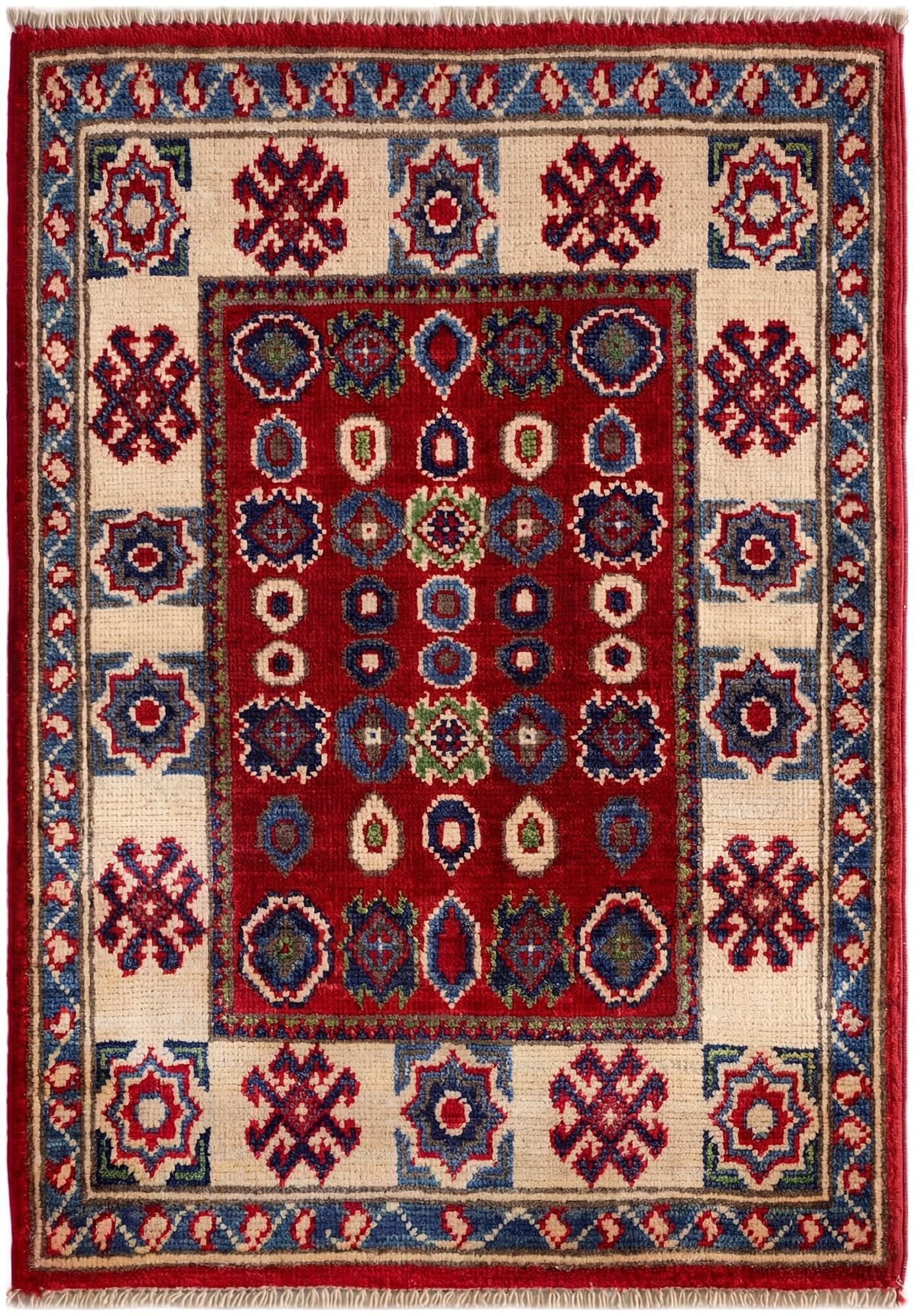 2' x 2' 11 Hand Knotted Kazak Rug