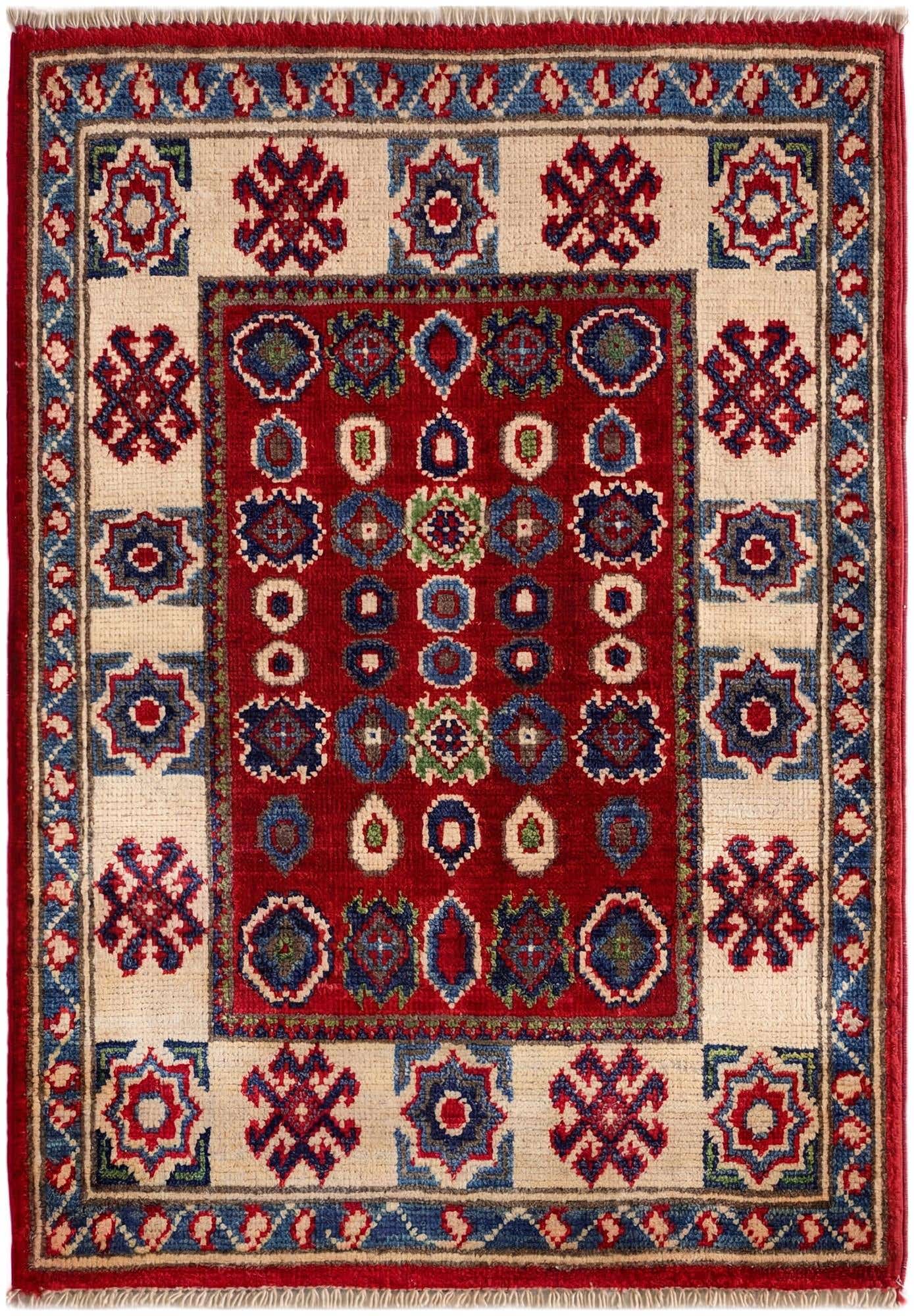 2' x 2' 11 Hand Knotted Kazak Rug