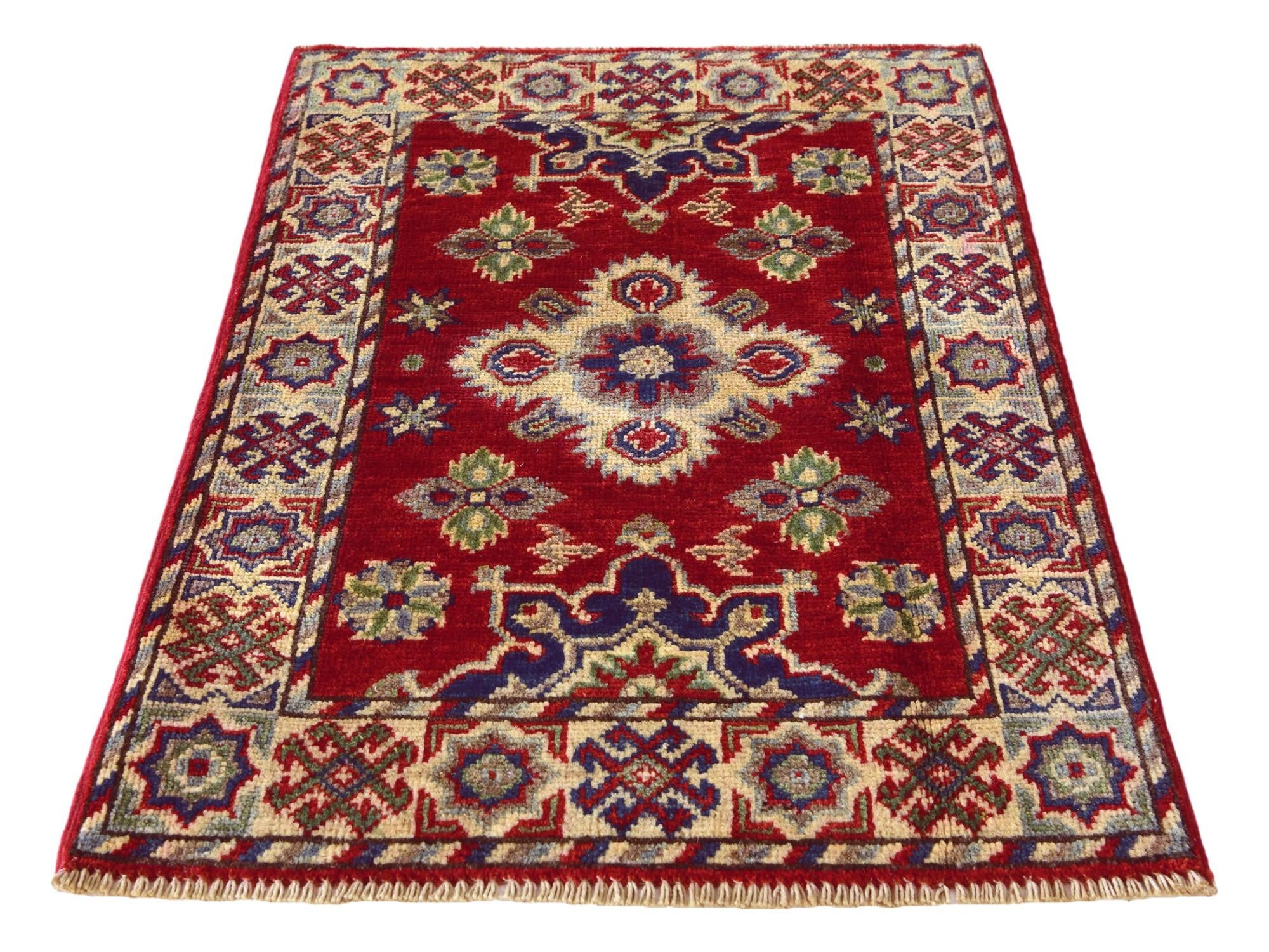 2' x 3' 1 Hand Knotted Kazak Rug