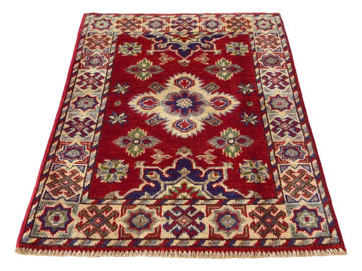 2' x 3' 1 Hand Knotted Kazak Rug
