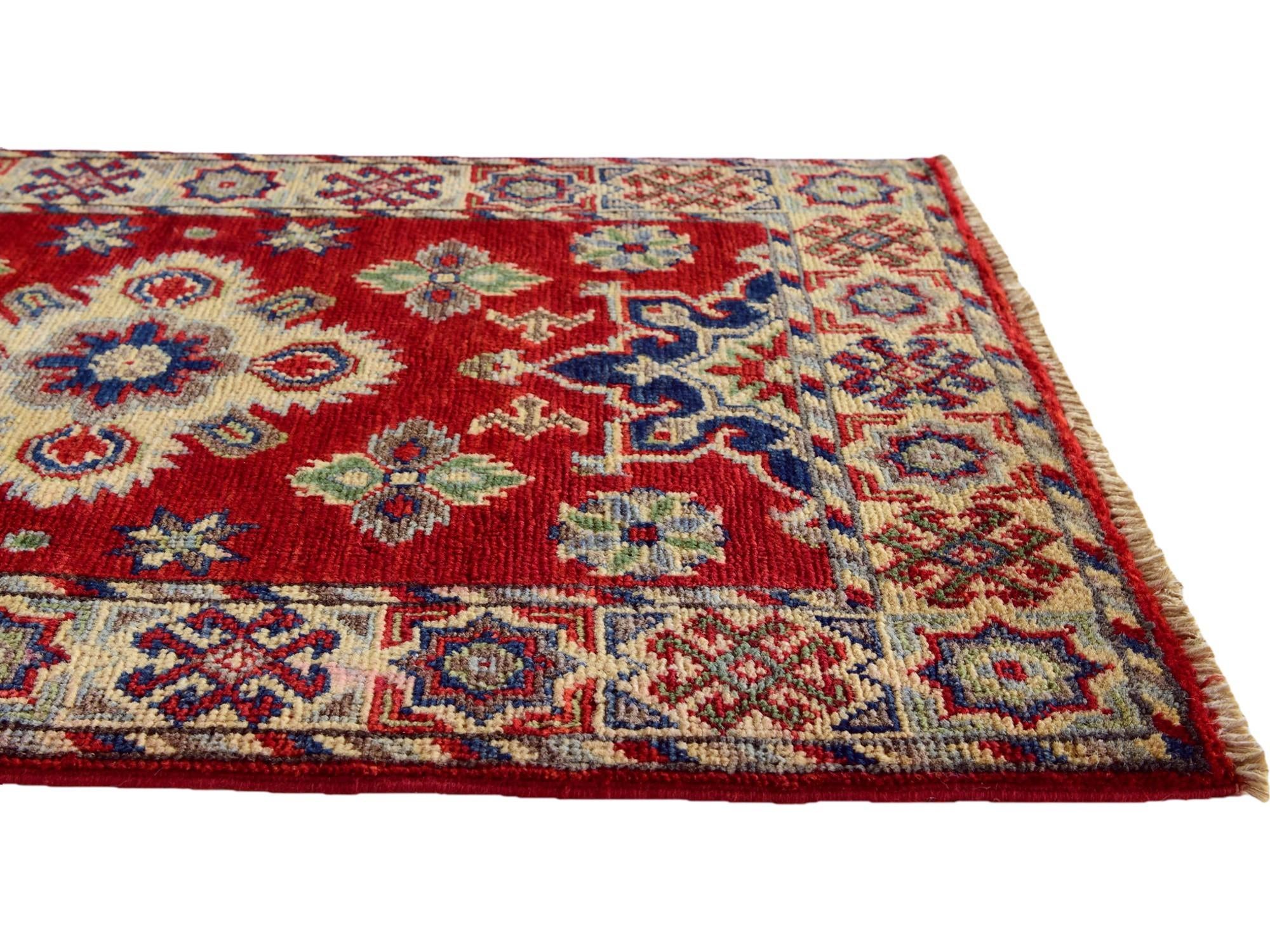 2' x 3' 1 Hand Knotted Kazak Rug