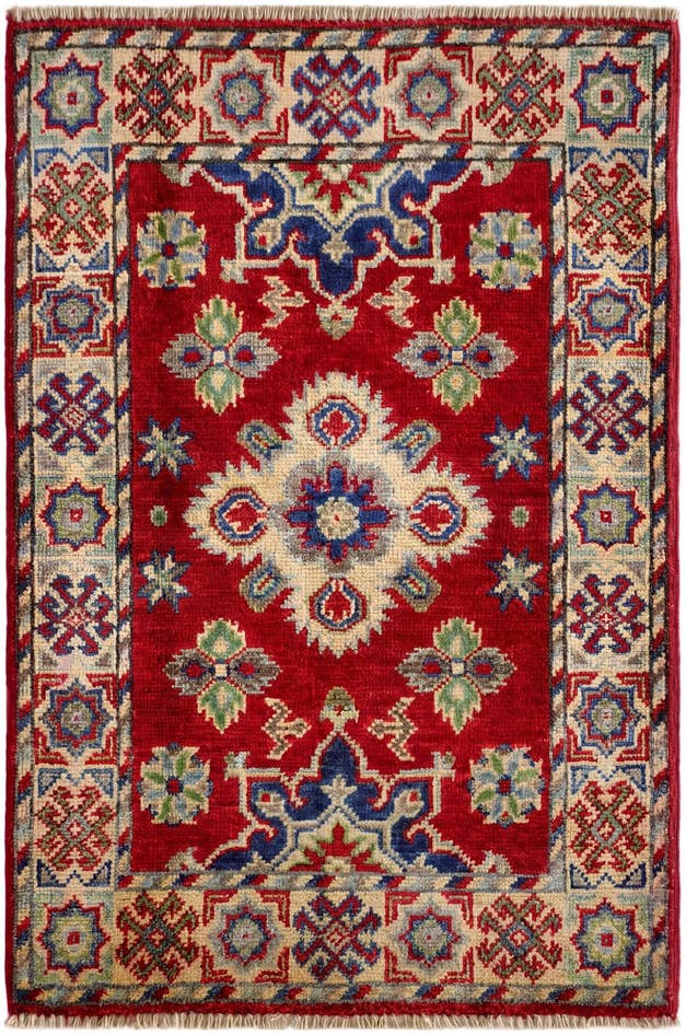 Detail image of 2' x 3' 1 Hand Knotted Kazak Rug