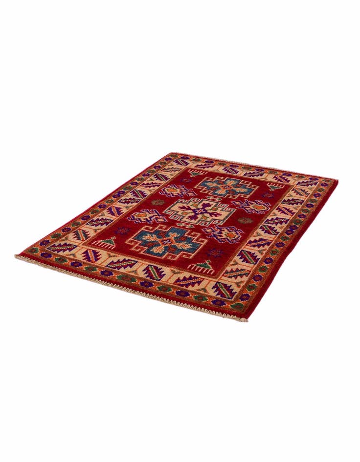 Detail image of 2' 1 x 2' 11 Hand Knotted Kazak Rug