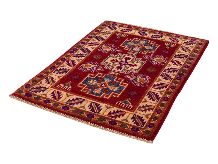 Detail image of 2' 1 x 2' 11 Hand Knotted Kazak Rug