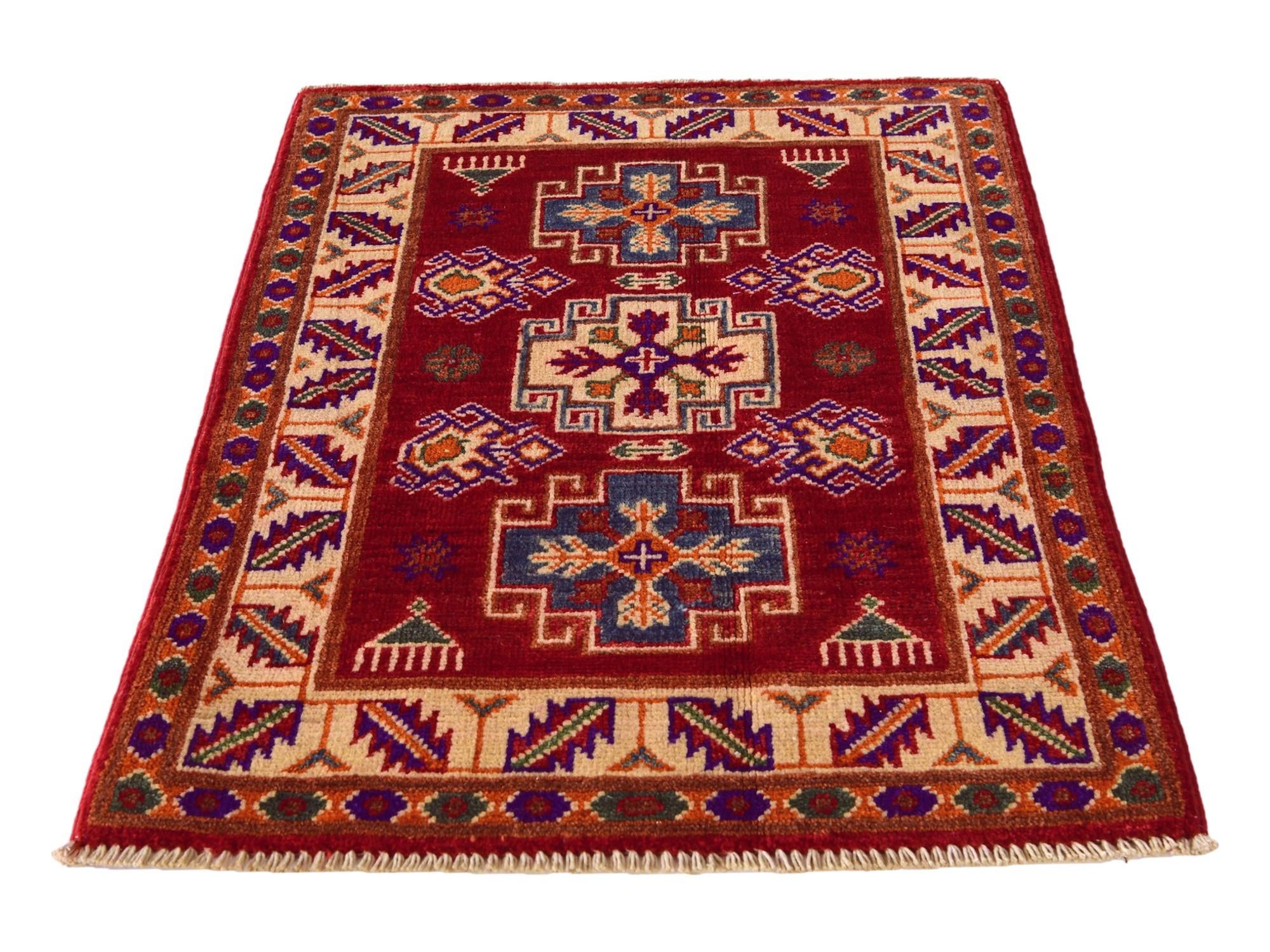 2' 1 x 2' 11 Hand Knotted Kazak Rug