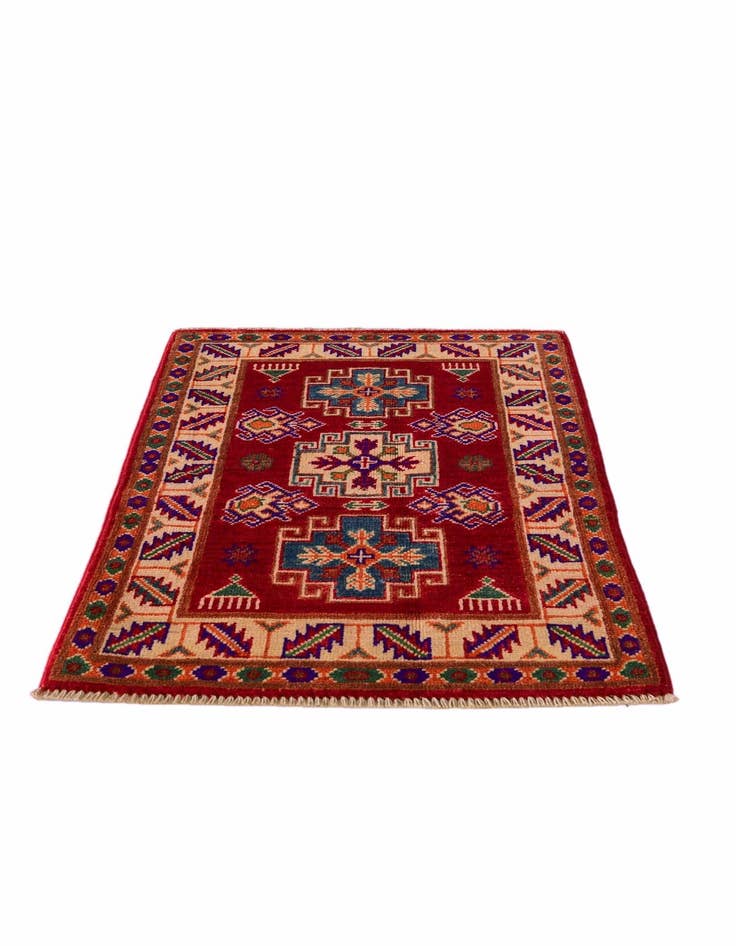 Detail image of 2' 1 x 2' 11 Hand Knotted Kazak Rug