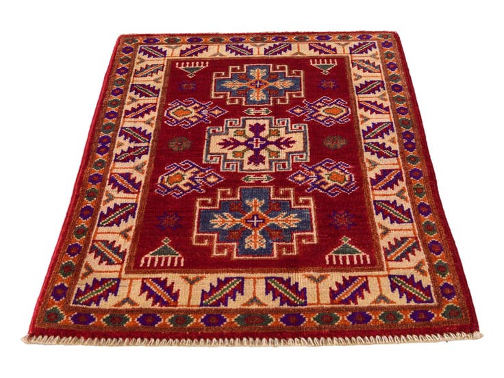 Detail image of 2' 1 x 2' 11 Hand Knotted Kazak Rug