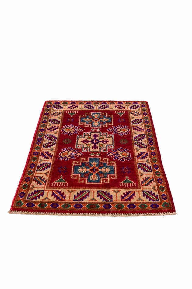 Detail image of 2' 1 x 2' 11 Hand Knotted Kazak Rug