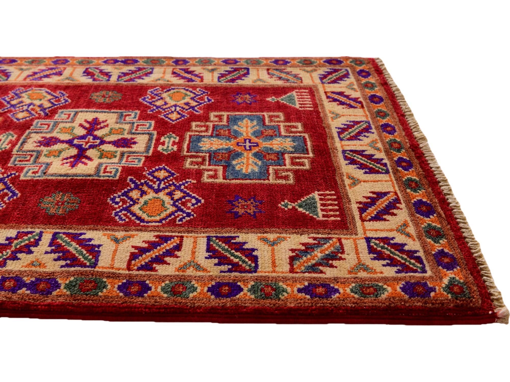 2' 1 x 2' 11 Hand Knotted Kazak Rug