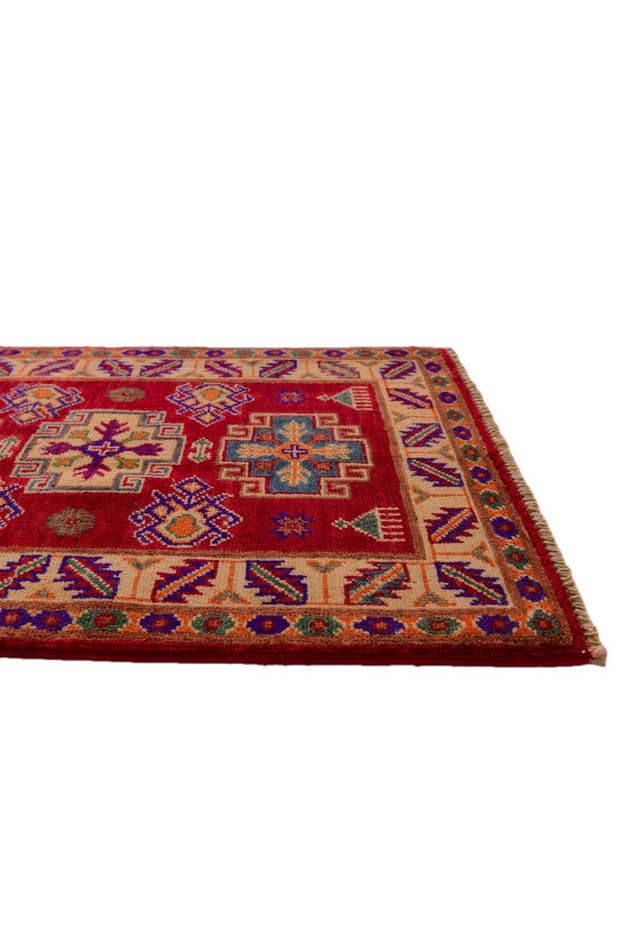Detail image of 2' 1 x 2' 11 Hand Knotted Kazak Rug