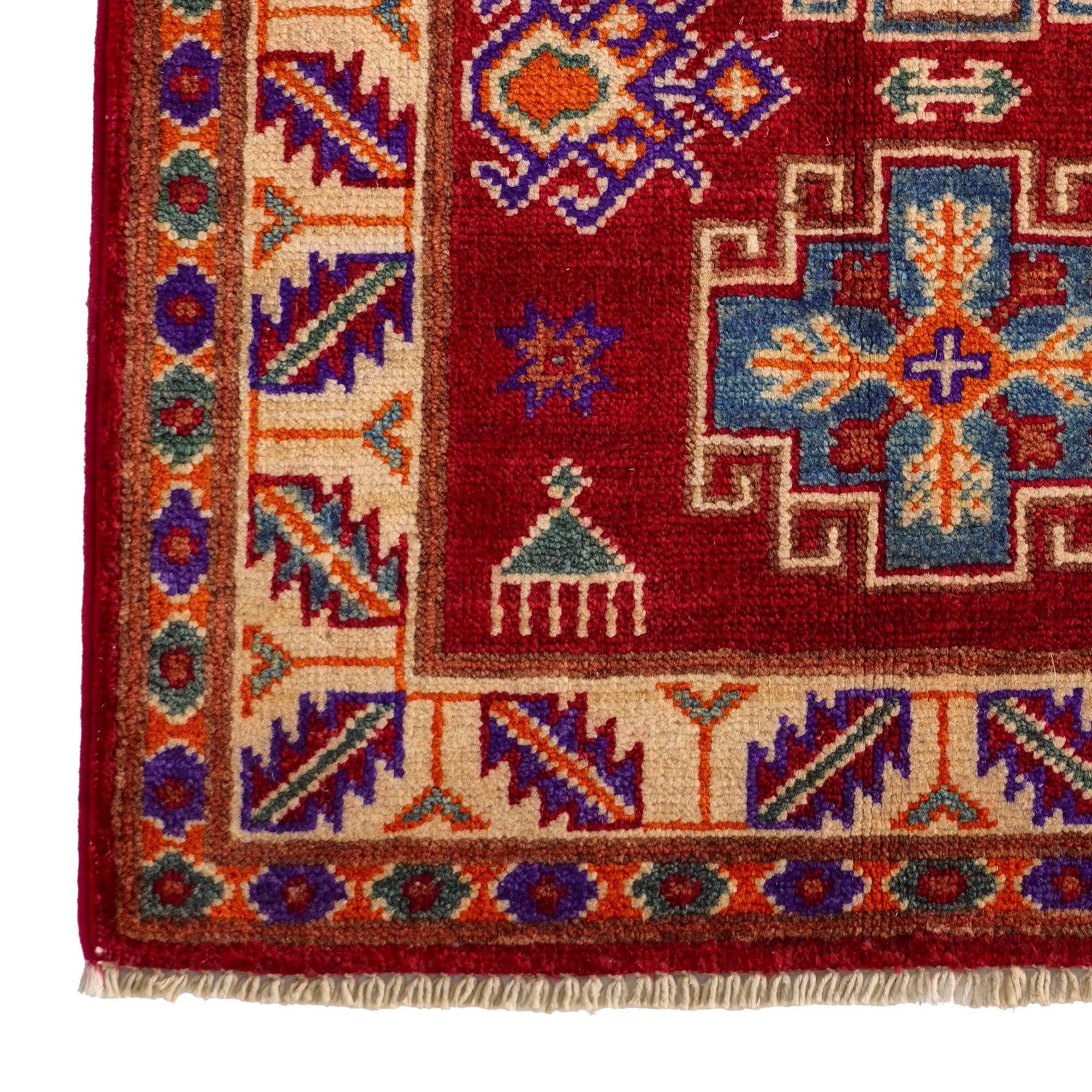 2' 1 x 2' 11 Hand Knotted Kazak Rug