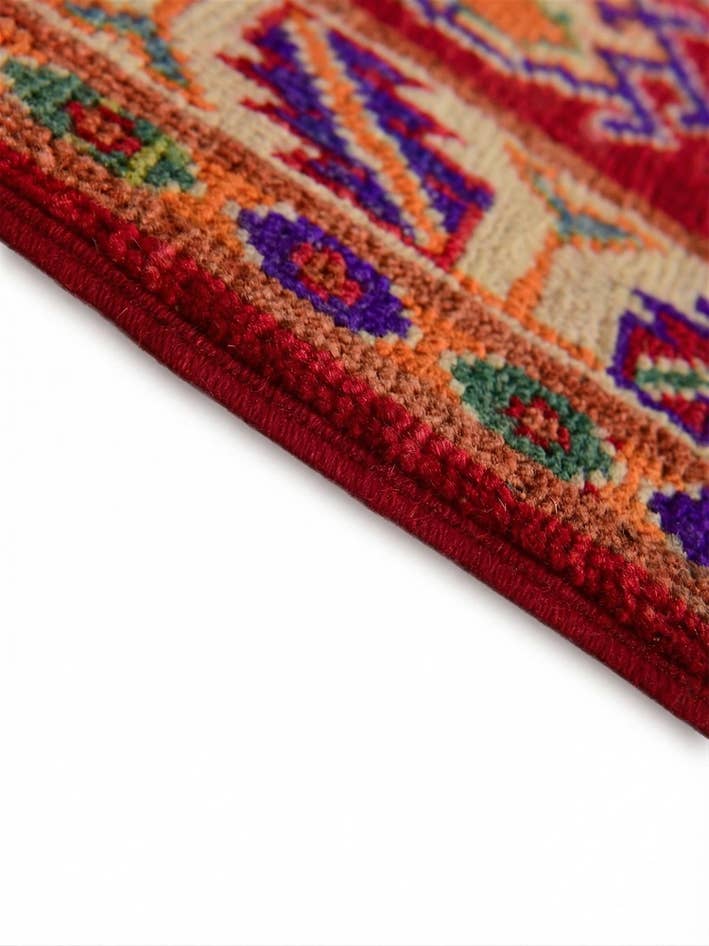 Detail image of 2' 1 x 2' 11 Hand Knotted Kazak Rug