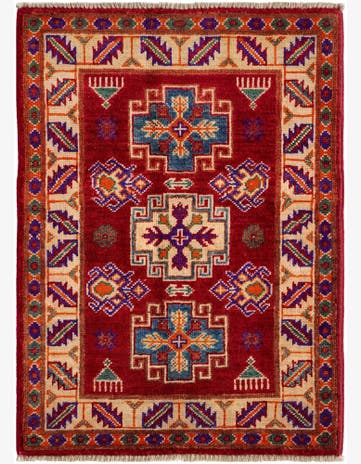 2' 1 x 2' 11 Hand Knotted Kazak Rug