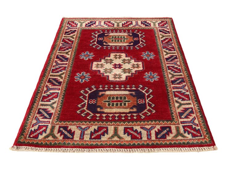 Detail image of 2' x 3' 1 Hand Knotted Kazak Rug