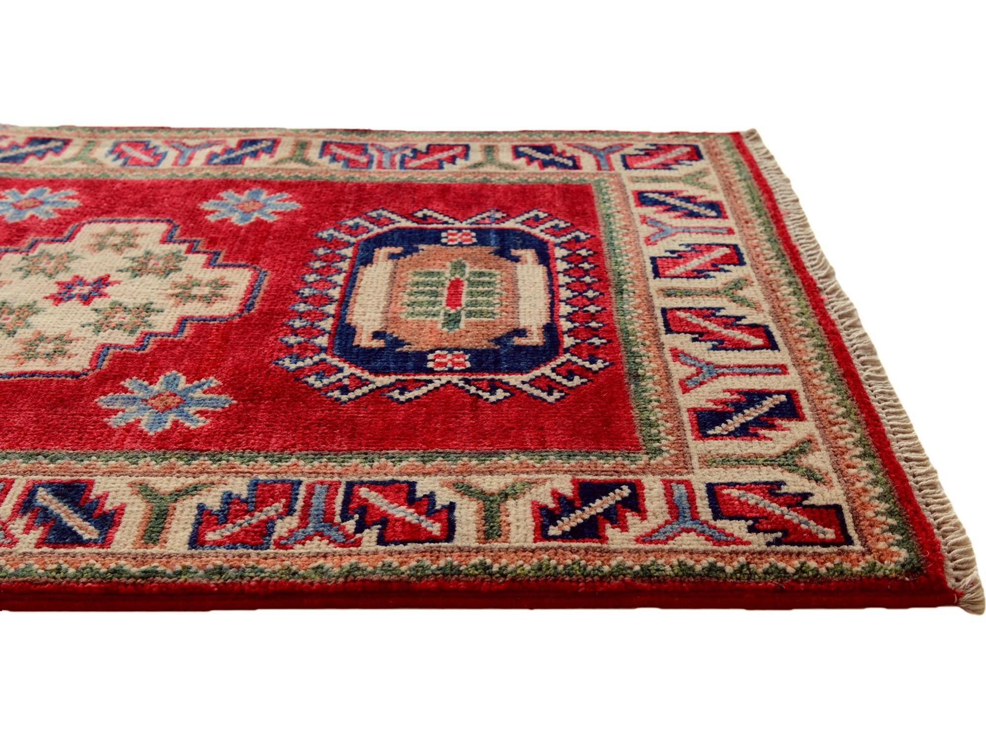 2' x 3' 1 Hand Knotted Kazak Rug