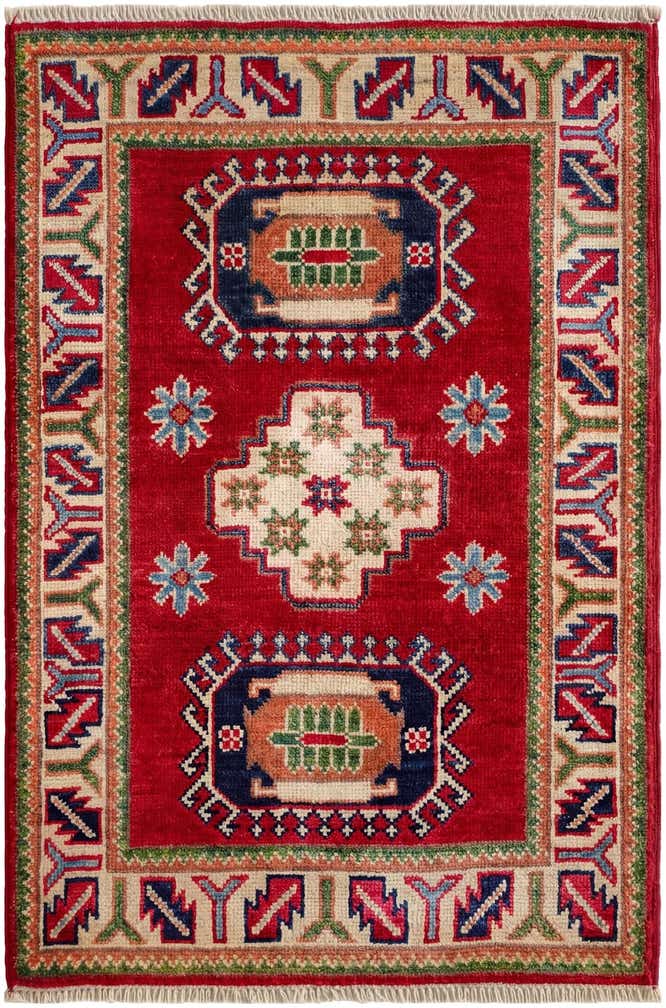 2' x 3' 1 Hand Knotted Kazak Rug