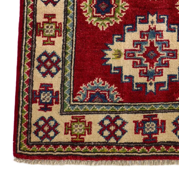 Detail image of 2' 1 x 2' 11 Hand Knotted Kazak Rug