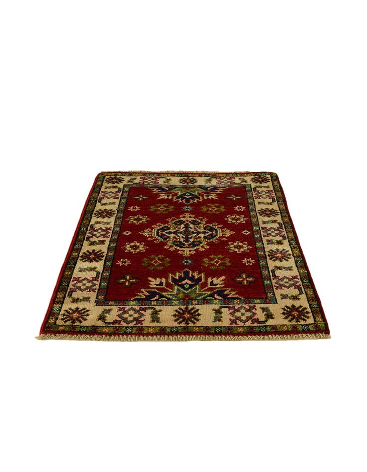Detail image of 2' 1 x 2' 11 Hand Knotted Kazak Rug