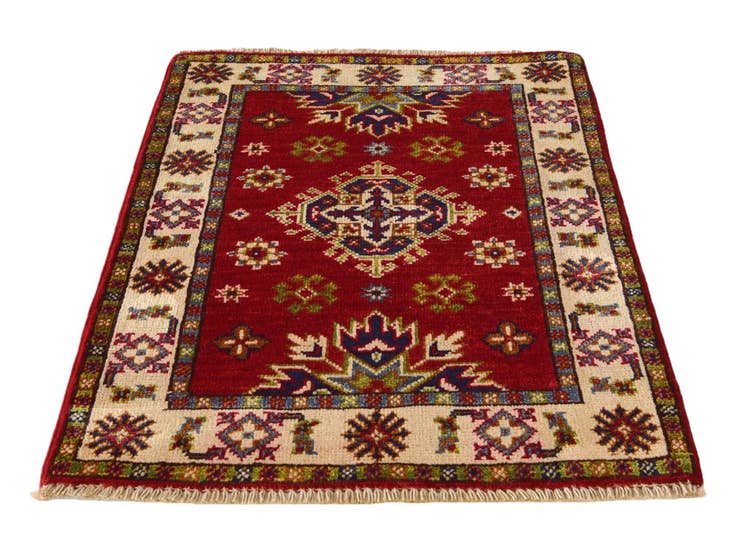 Detail image of 2' 1 x 2' 11 Hand Knotted Kazak Rug