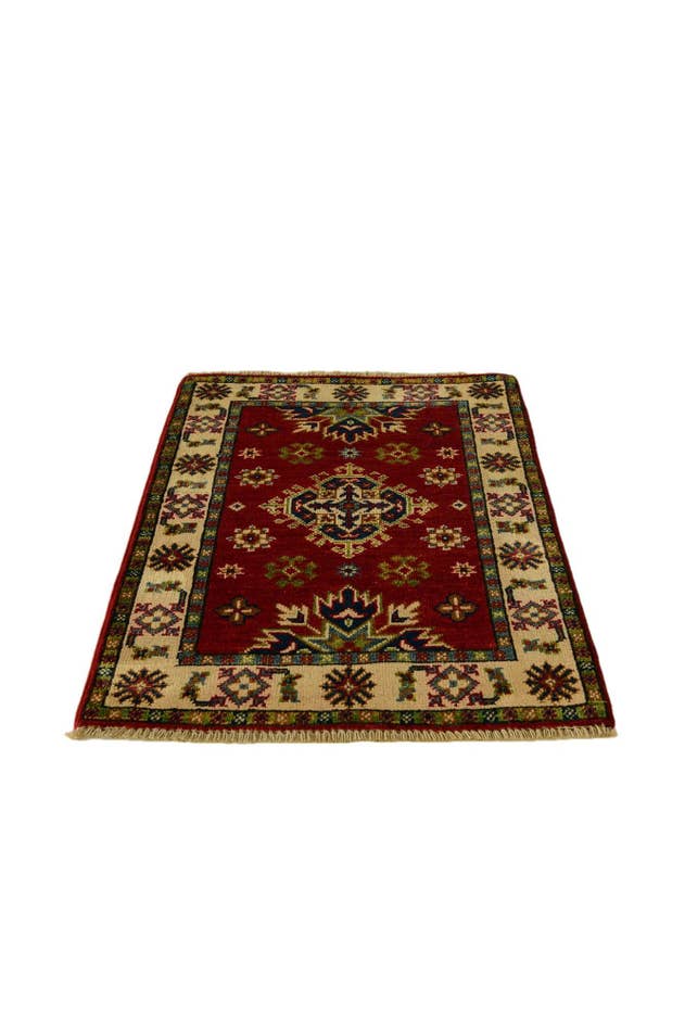 Detail image of 2' 1 x 2' 11 Hand Knotted Kazak Rug