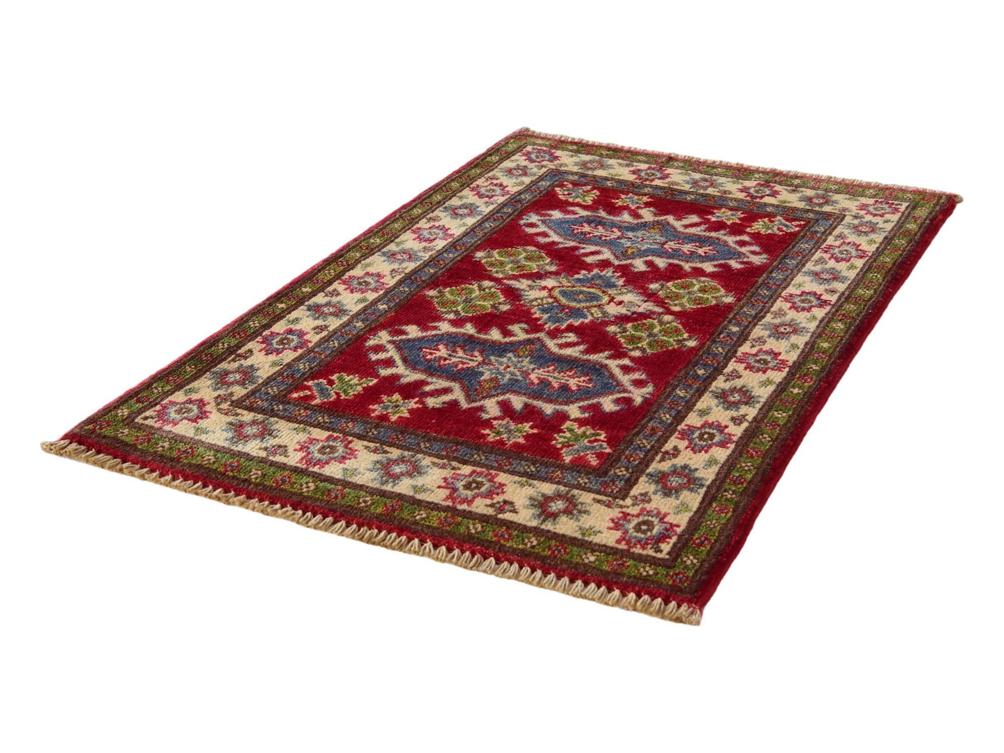 2' x 3' 1 Hand Knotted Kazak Rug