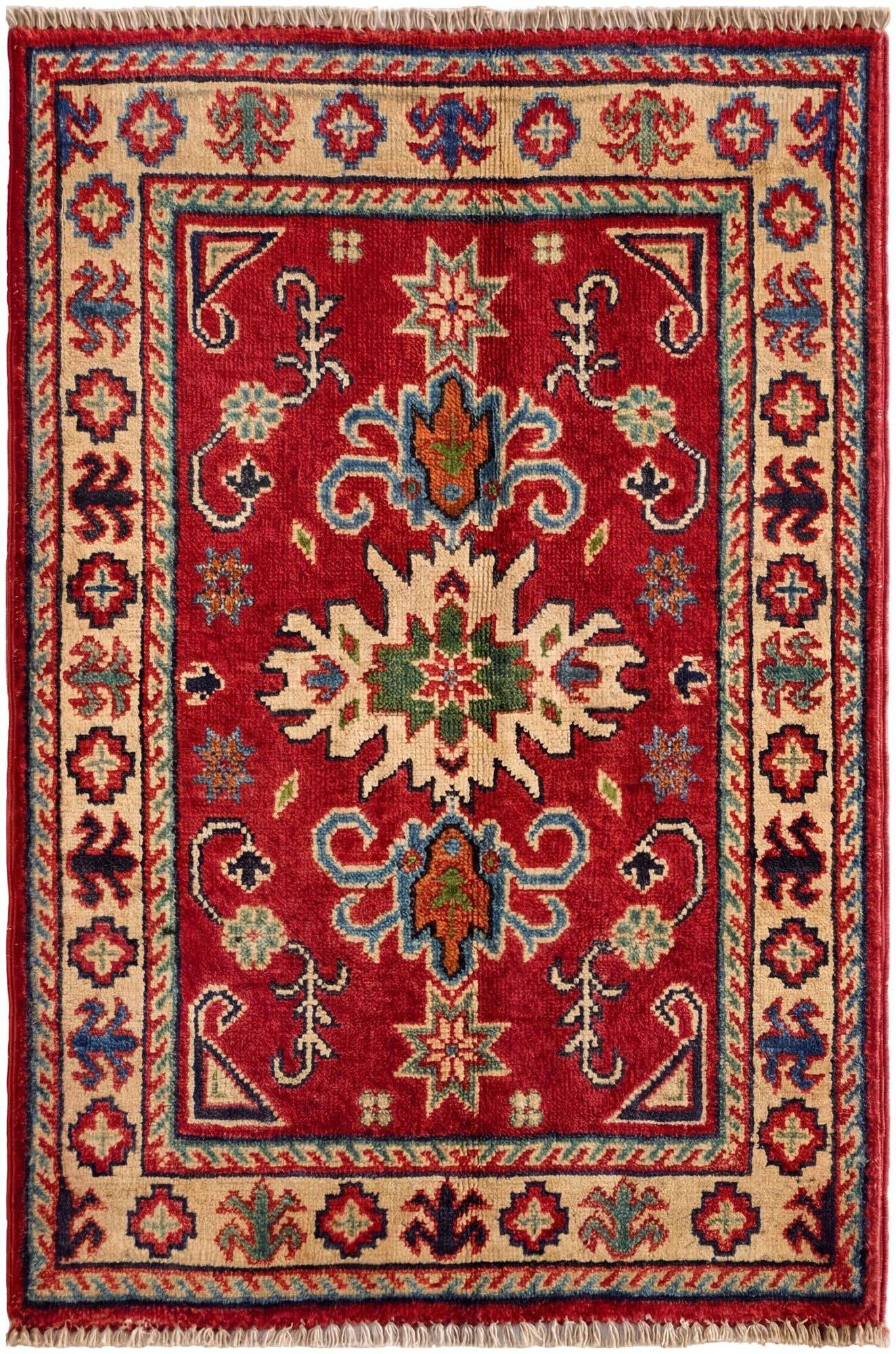 2' x 3' Hand Knotted Kazak Rug