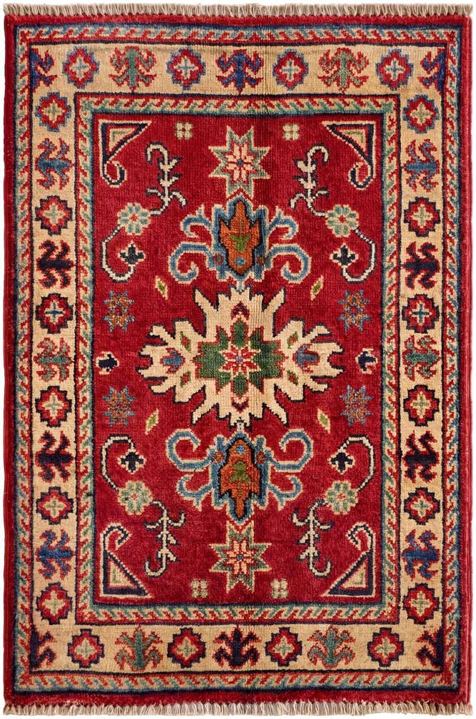 2' x 3' Hand Knotted Kazak Rug