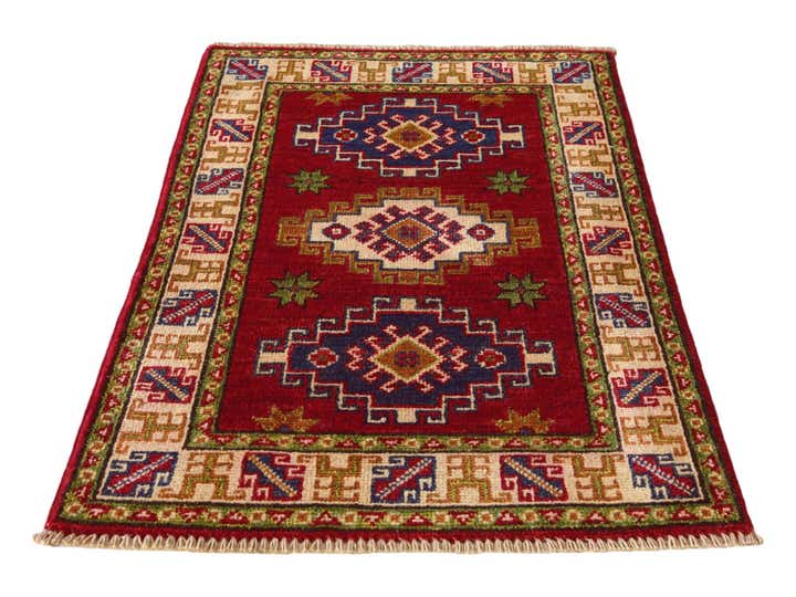 1' 11 x 2' 11 Hand Knotted Kazak Rug